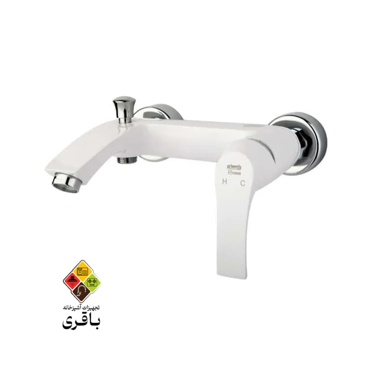 شیر حمام مدل لوتوس سفید راسان — تصویر ۳