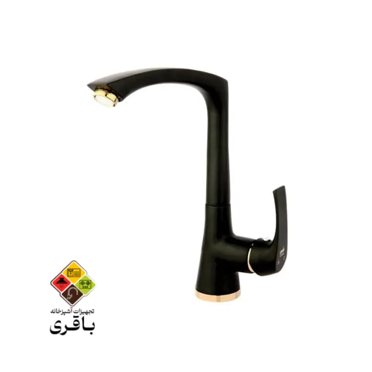 شیر آشپزخانه مدل لوتوس مشکی راسان — تصویر ۴