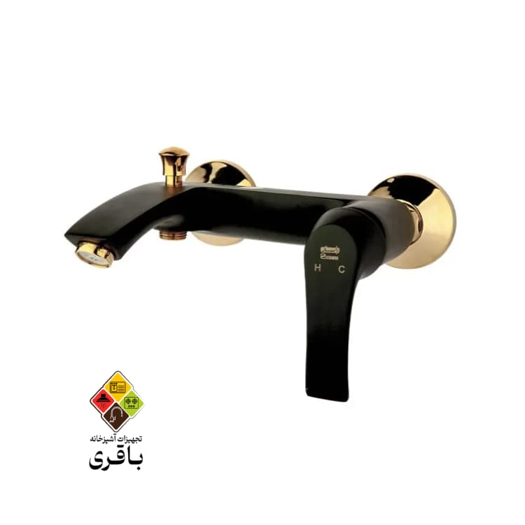 شیر حمام مدل لوتوس مشکی راسان — تصویر ۳