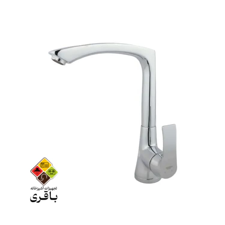 شیر آشپزخانه مدل لوتوس کروم راسان — تصویر ۴