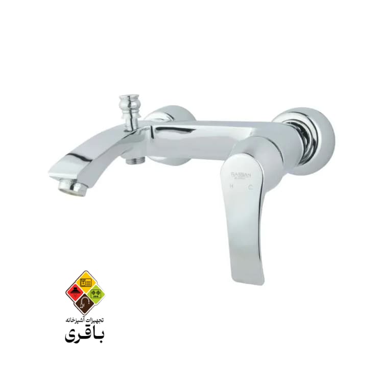 شیر حمام مدل لوتوس کروم راسان — تصویر ۹