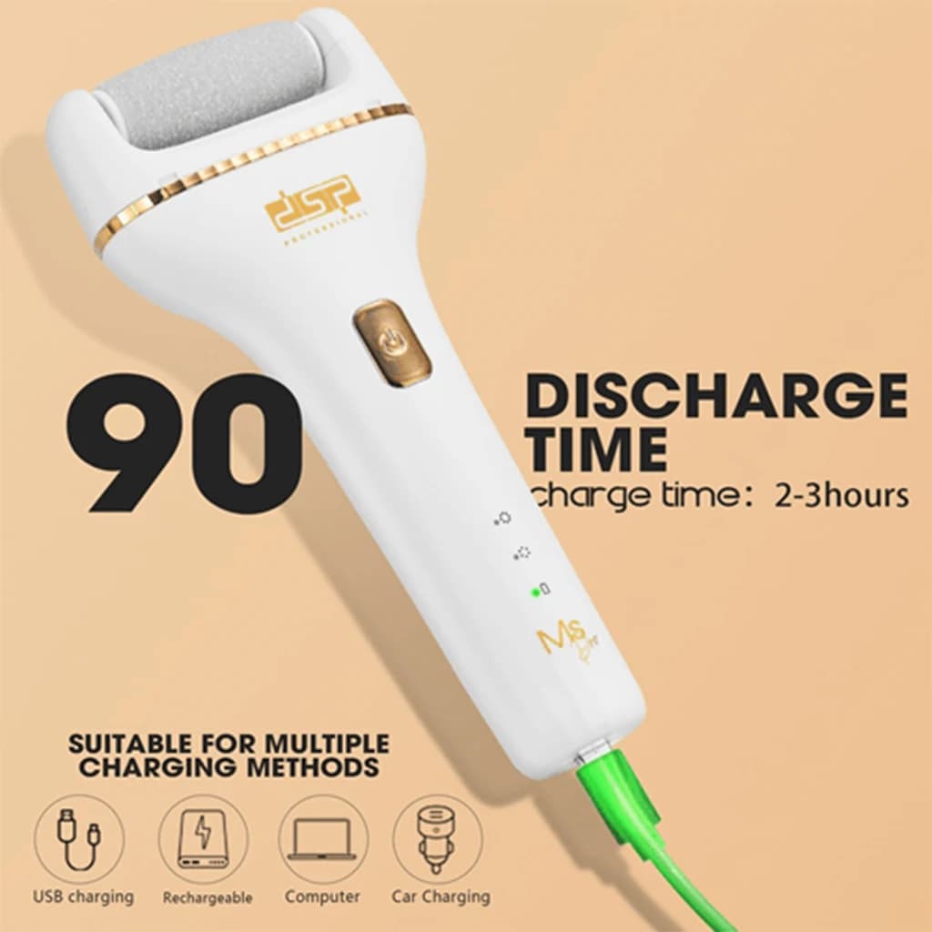 سنگ پا برقی دی اس پی – DSP Foot Scrubber | نرم‌کننده و لایه‌بردار حرفه‌ای پاشنه پا — تصویر ۵