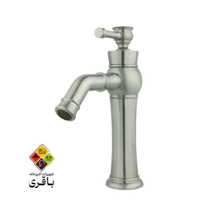 شیر روشویی مدل الیزه کروم مات راسان — تصویر ۴