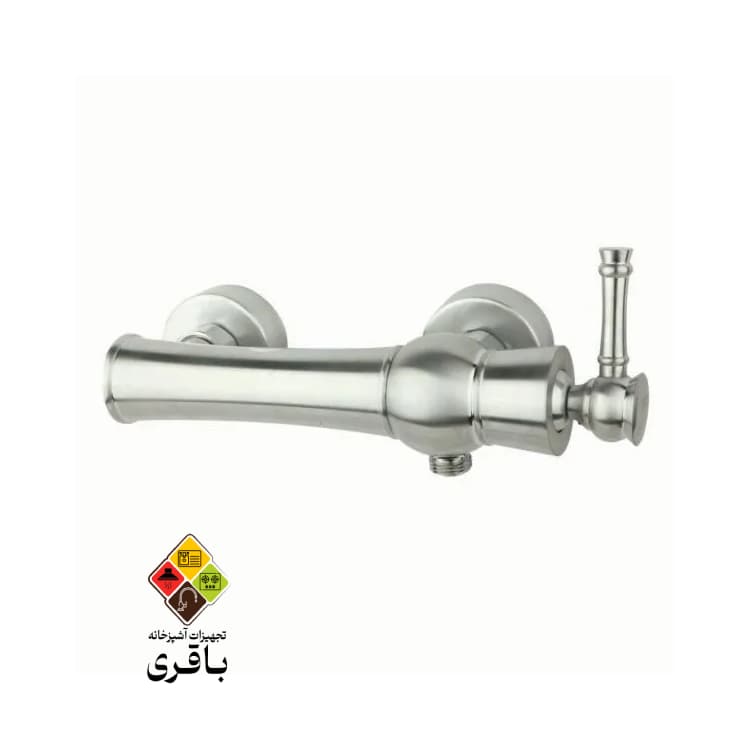 شیر توالت مدل الیزه کروم مات راسان — تصویر ۳