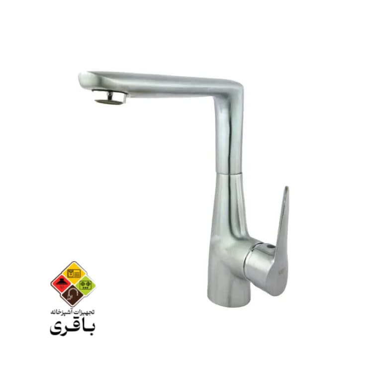 شیر آشپزخانه مدل رابیت کروم مات راسان — تصویر ۴