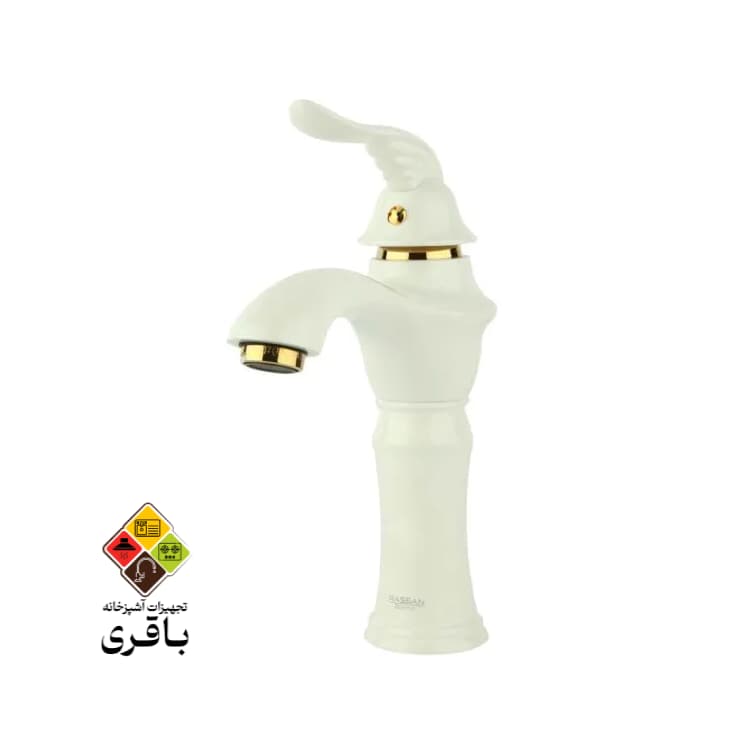 شیر روشویی مدل پریمو شیری طلایی راسان — تصویر ۴