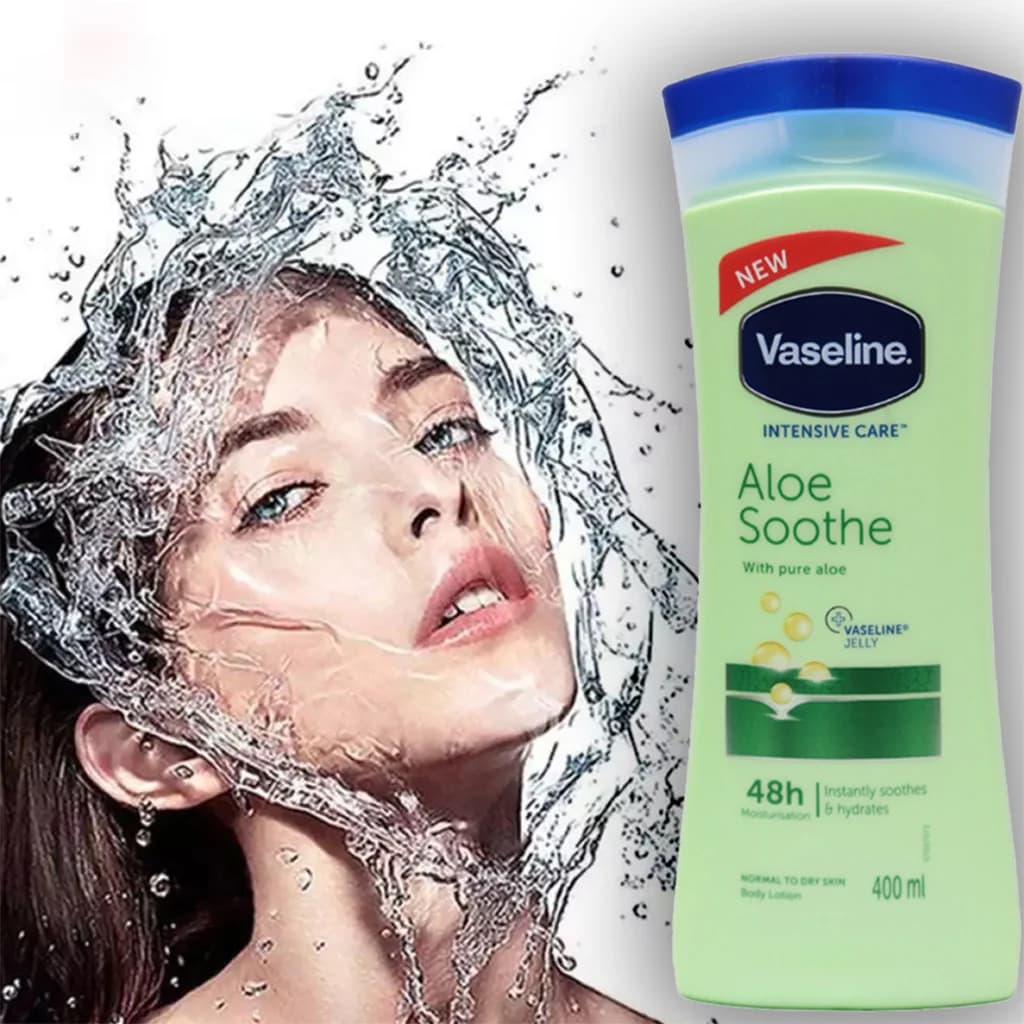 لوسیون بدن آلوئه ورا وازلین Vaseline Aloe Soothe — تصویر ۴
