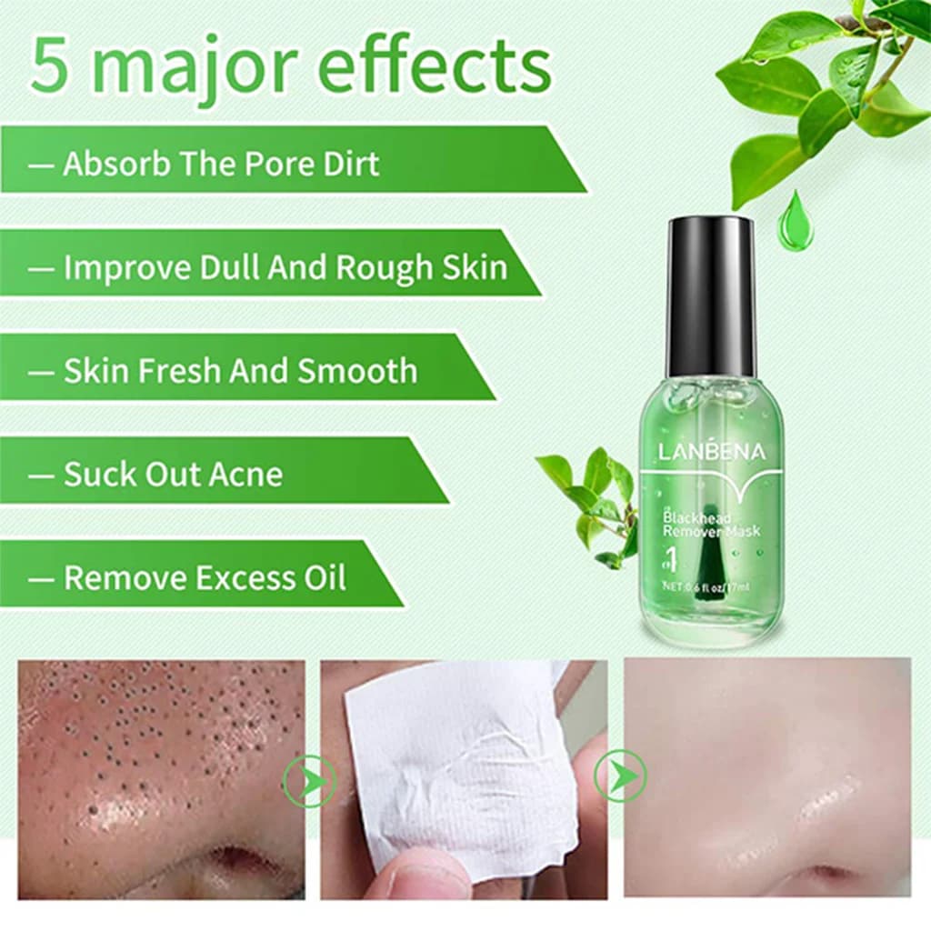 سرم جوش سر سیاه لانبنا LANBENA BLACKHEAD REMOVER MASK — تصویر ۹