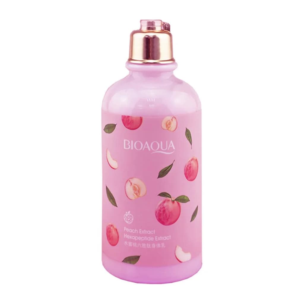 لوسیون بدن هلو بیوآکوا BIOAQUA body lotion peach hexapeptide