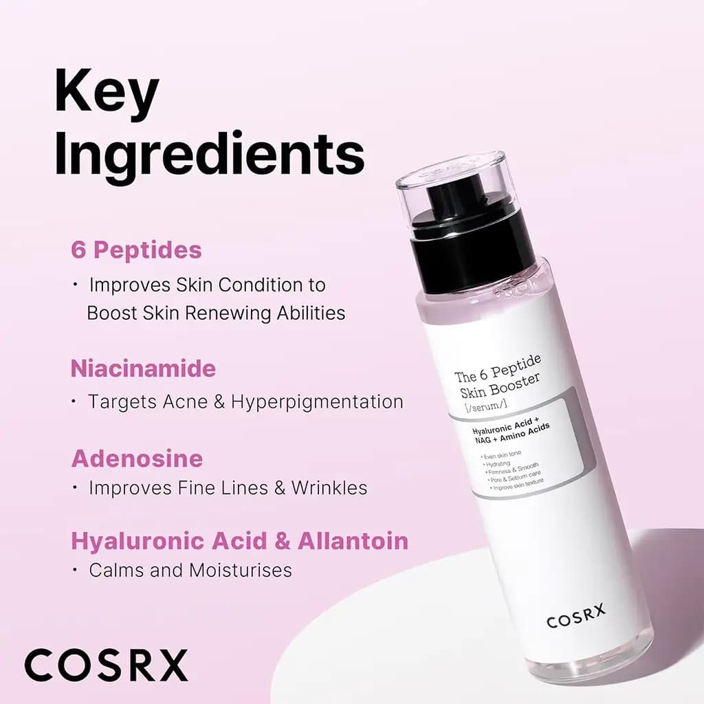 بوستر سرم تقویت کننده 6 پپتاید کوزارکس COSRX the 6 Peptide skin booster — تصویر ۳