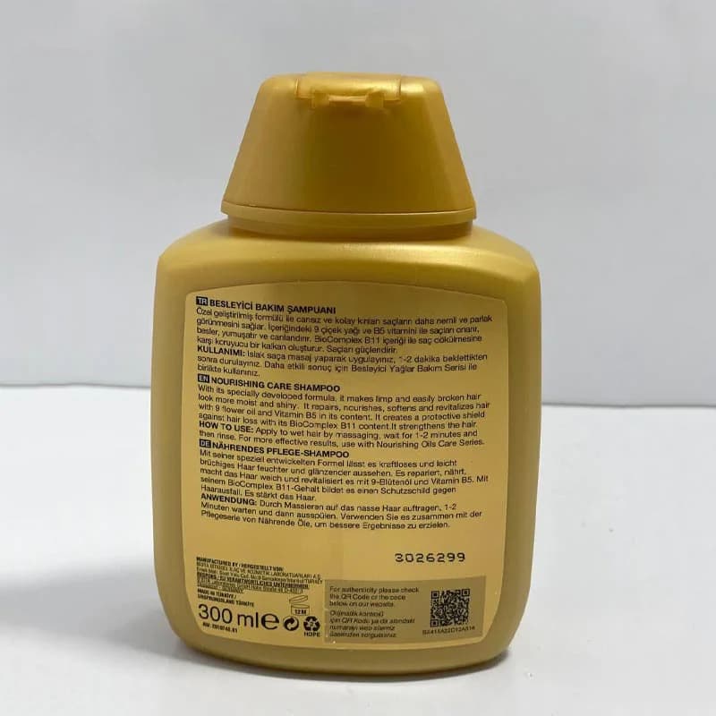 شامپو ضد ریزش و تقویت‌کننده بیوکسین طلایی مدل Nourishing Oils — تصویر ۳