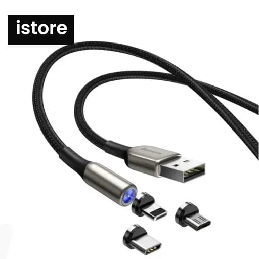 کابل مگنتی سه سر بیسوس Baseus Zinc Magnetic Cable Kit TZCAXC-F01 — تصویر ۹