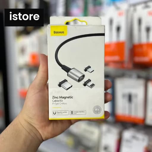 کابل مگنتی سه سر بیسوس Baseus Zinc Magnetic Cable Kit TZCAXC-F01 — تصویر ۱۰