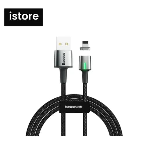 کابل آهنربایی لایتنینگ بیسوس Baseus Lightning Zinc Magnetic Cable 1m/2.4A
