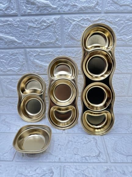 اردوخوری استیل طلایی در چهار سایز