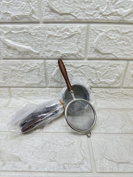 صافی چای استیل دسته چوبی سیلور وارداتی