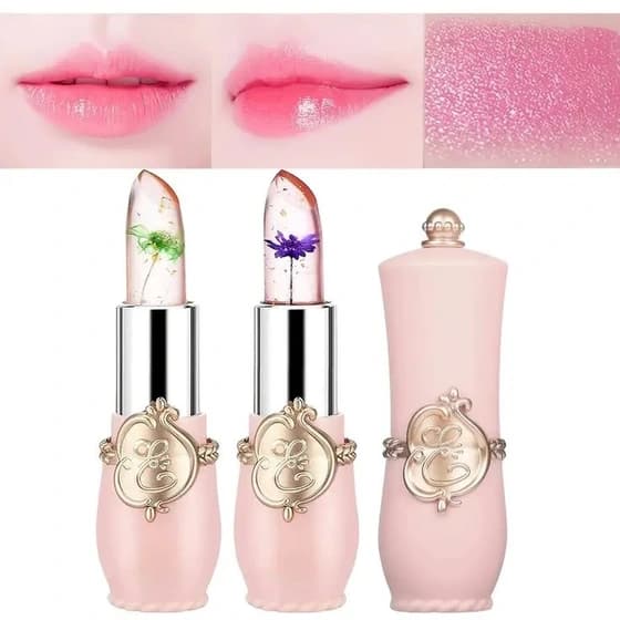 پک 6 عددی بالم مرطوب کننده لب سلطنتی مدل گل دار – حرارتی با رنگ صورتی — تصویر ۸