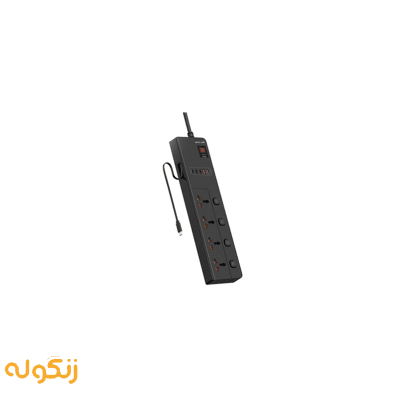 چندراهی برق گرین مدل GS-900 ظرفیت ۳۵۰۰ وات طول کابل ۳ متر