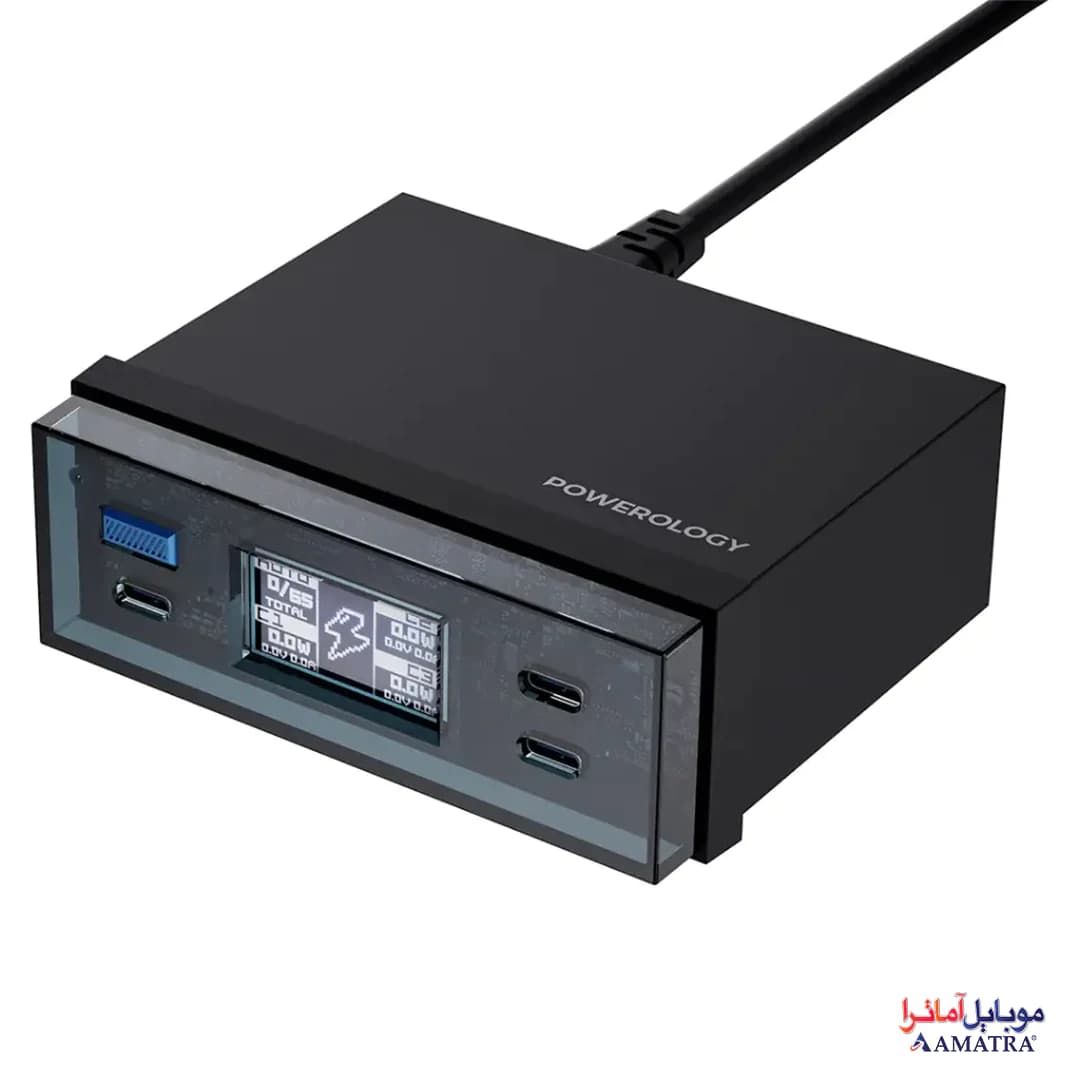 ایستگاه شارژ رومیزی پاورولوژی مدل Powerology PWCUQC048BK — تصویر ۴