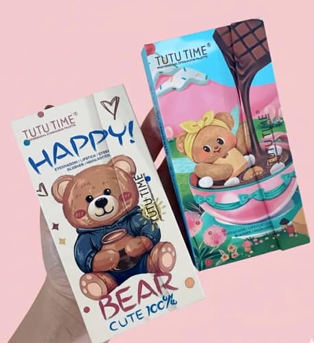 پالت آرایشی فانتزی چندکاره مدل BEAR و شکلاتی برند TUTU TIME — تصویر ۲