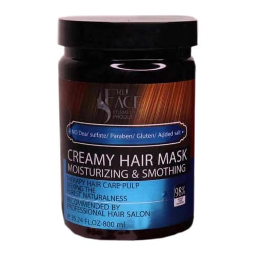 ماسک مو کراتین کرمی بدون سولفات و پارابن HAIR فری فیس حجم 800 میل