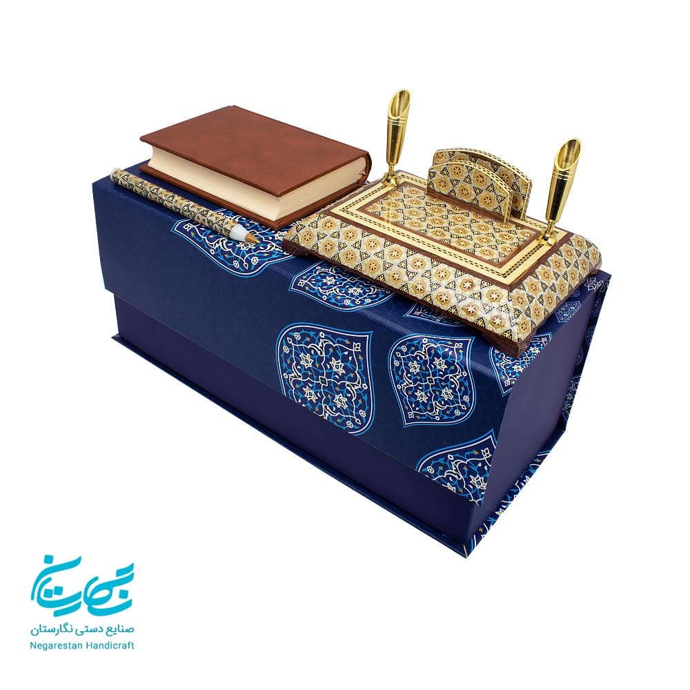 ست رومیزی خاتم کاری با جعبه هاردباکس — تصویر ۲