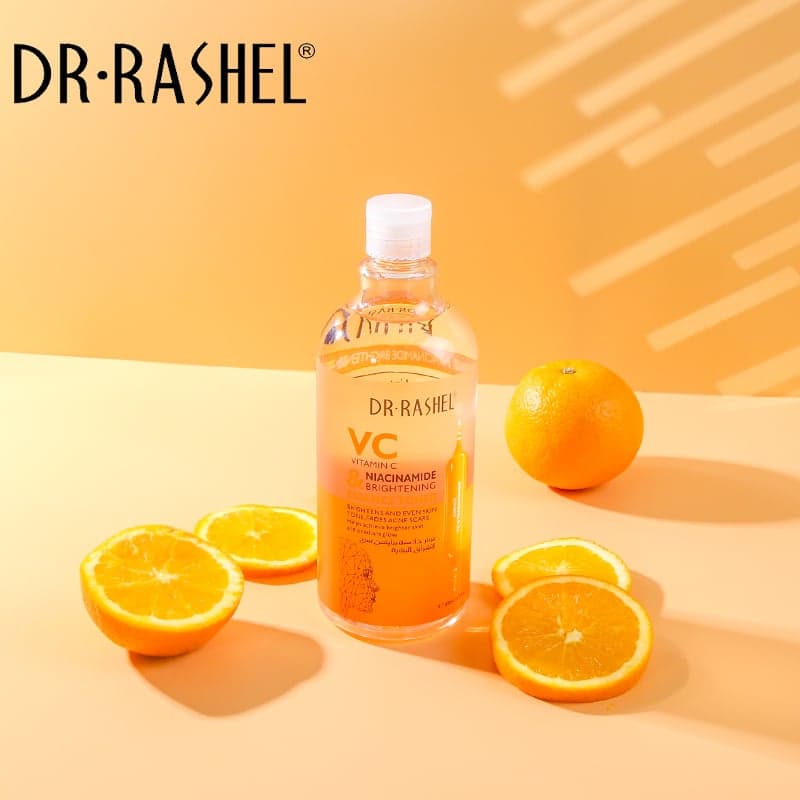 تونر ویتامین سی و نیاسینامید دکتر راشل اورجینال500میل DR.RASHEL VC – Niacinamide Essence Toner — تصویر ۲