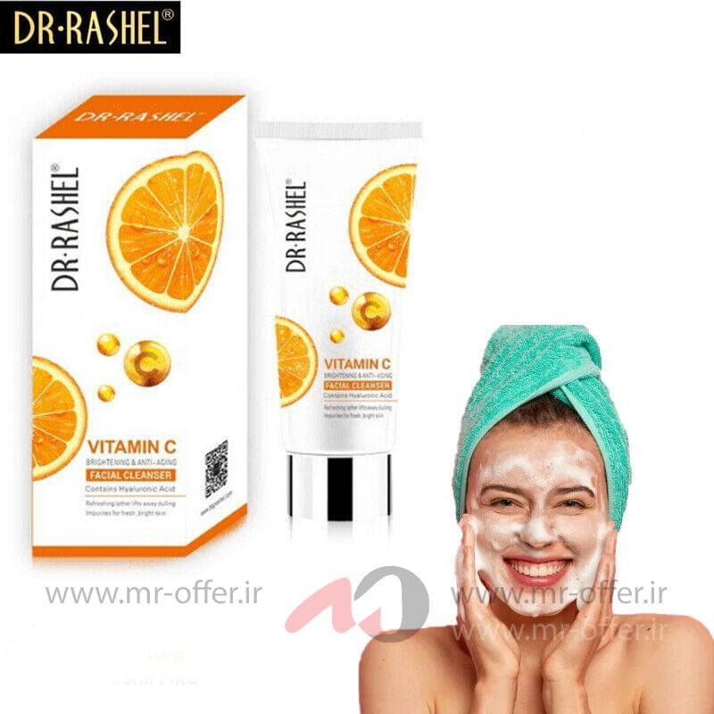 شوینده صورت ویتامین سی دکتر راشل اورجینال 80گرم DR·RASHEL Vitamin C Facial Cleanser — تصویر ۱۱
