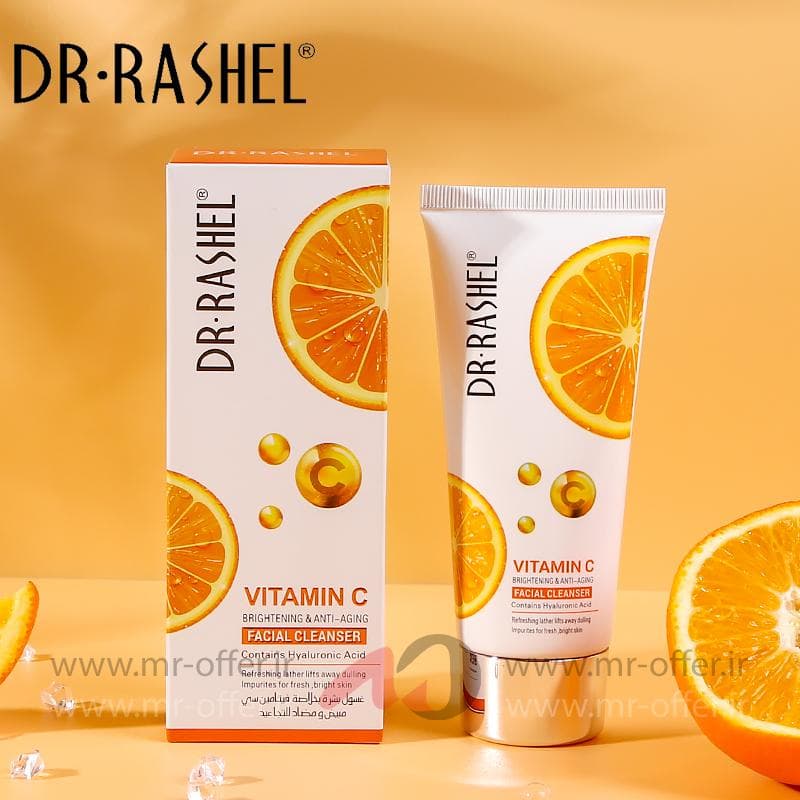 شوینده صورت ویتامین سی دکتر راشل اورجینال 80گرم DR·RASHEL Vitamin C Facial Cleanser — تصویر ۹
