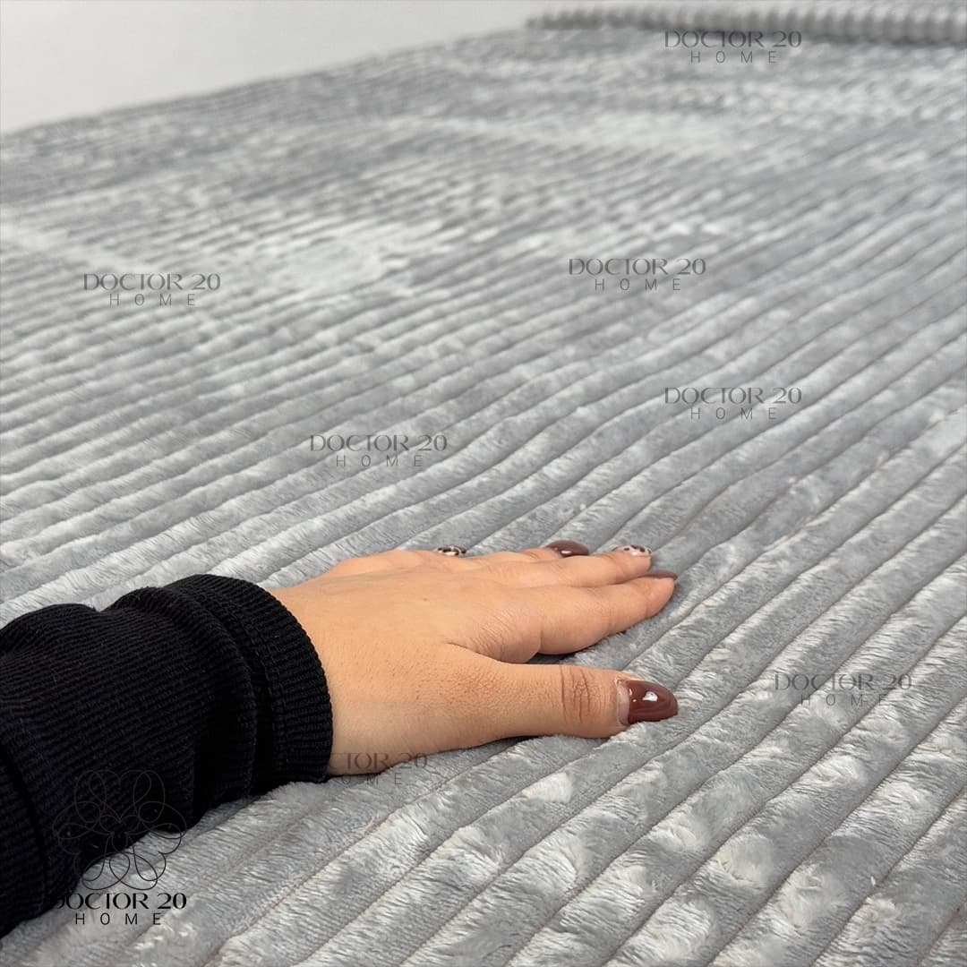 پتو مسافرتی دو نفره چهارفصل دکتر بیست مدل Kara (طوسی روشن) کد 31203 — تصویر ۱۱