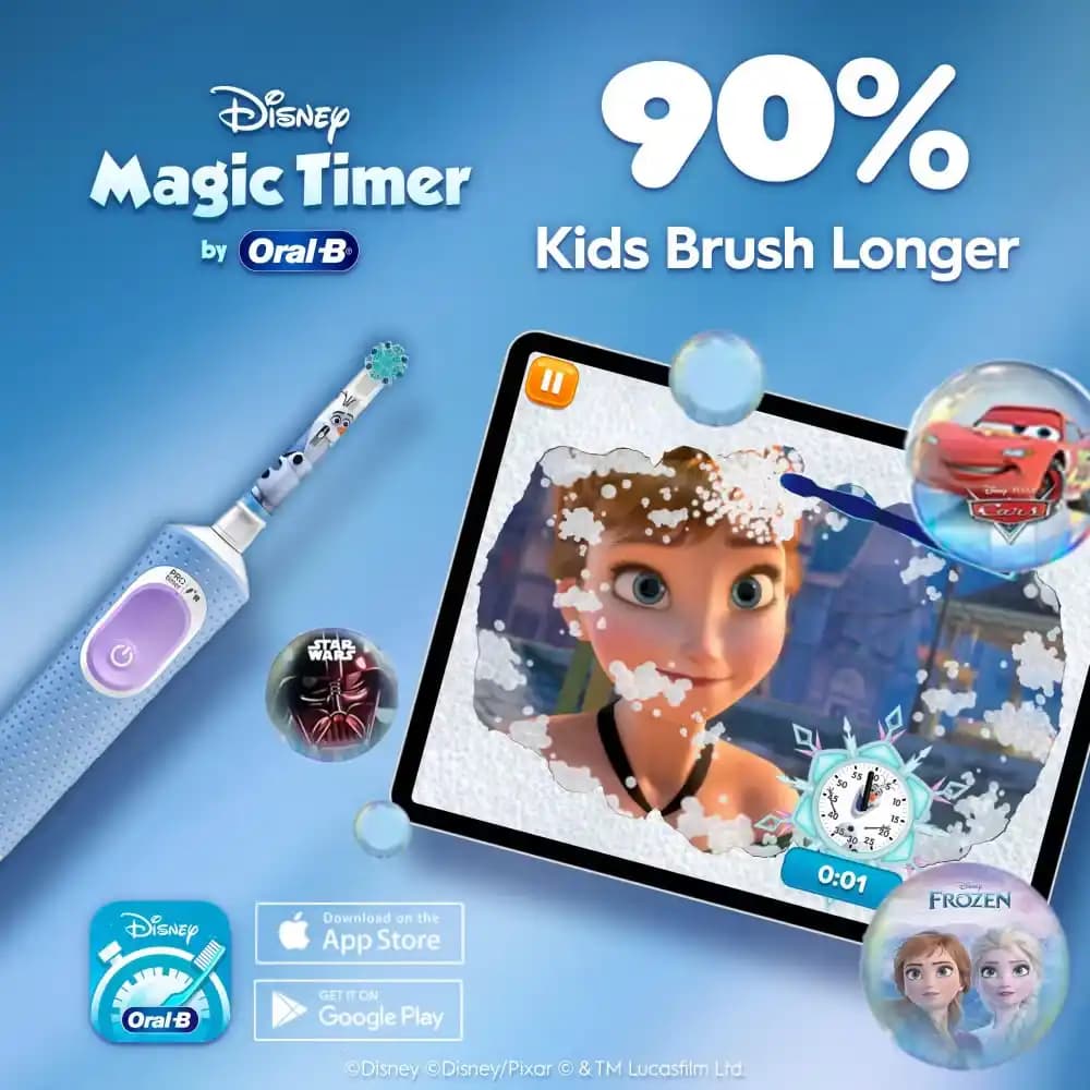 مسواک برقی کودک اورال بی فروزن مدل +PRO KIDS 3 — تصویر ۶