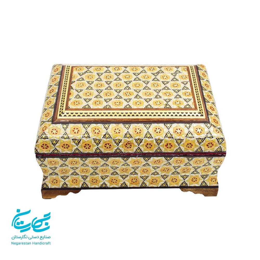 جعبه جواهرات خاتم کاری 10 در 14 س.م