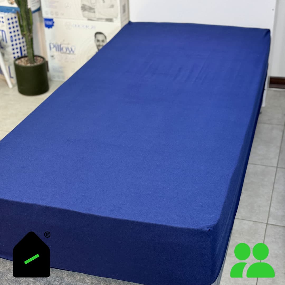ملحفه تشک کش دار دونفره رنگ سرمه ای Elay home — تصویر ۸
