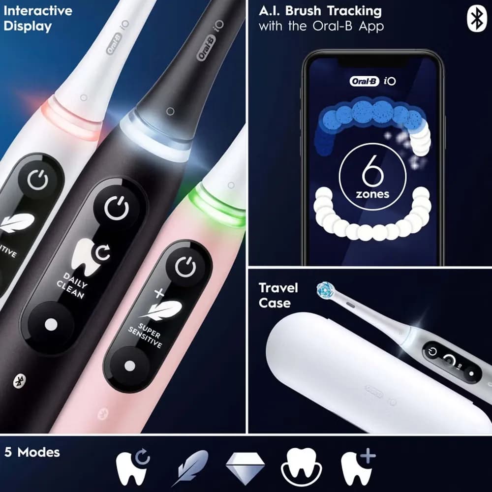 مسواک برقی اورال بی سری 6 مدل iO6 Black Lava (eco pack) — تصویر ۹