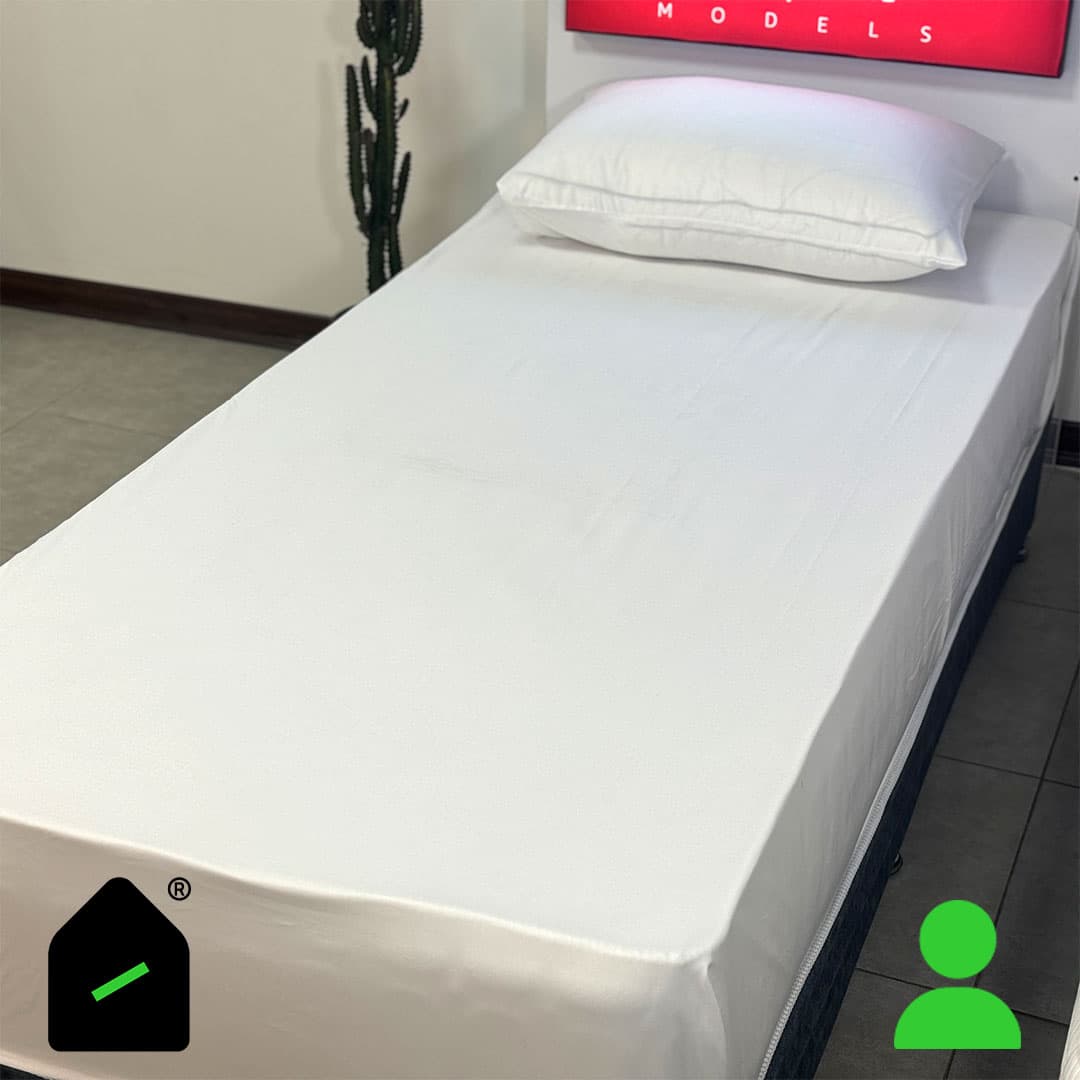 ملحفه نیم ست یک نفره رنگ سفید (ملحفه کش دار+ 1 روبالشتی) Elay home — تصویر ۲