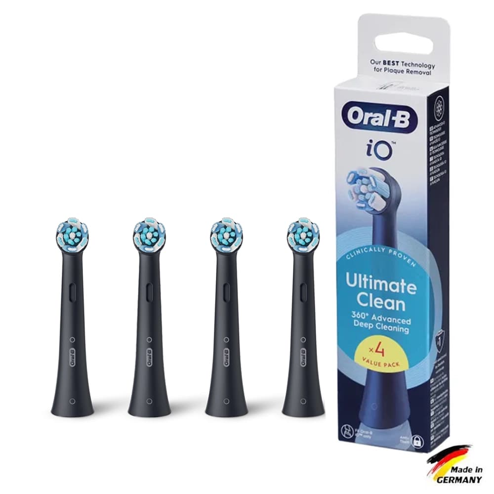 سری یدک مسواک برقی اورال بی سری IO چهارتایی مشکی ultimate clean — تصویر ۲