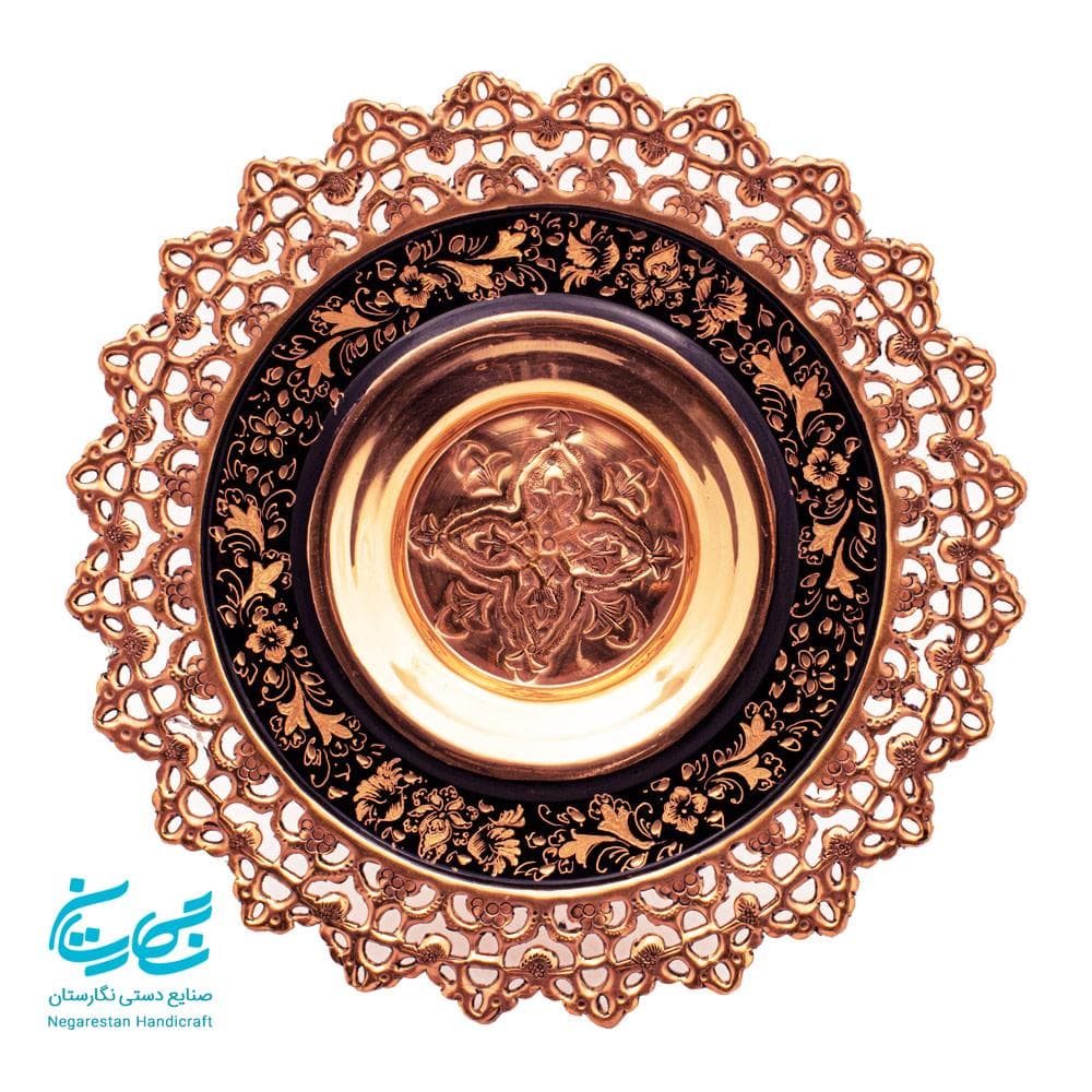 شیرینی خوری حکاکی روی مس سایز 20 — تصویر ۵