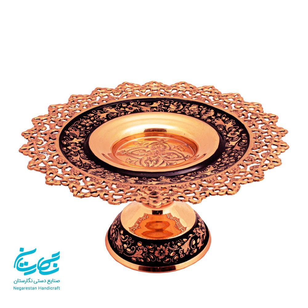 شیرینی خوری حکاکی روی مس سایز 20