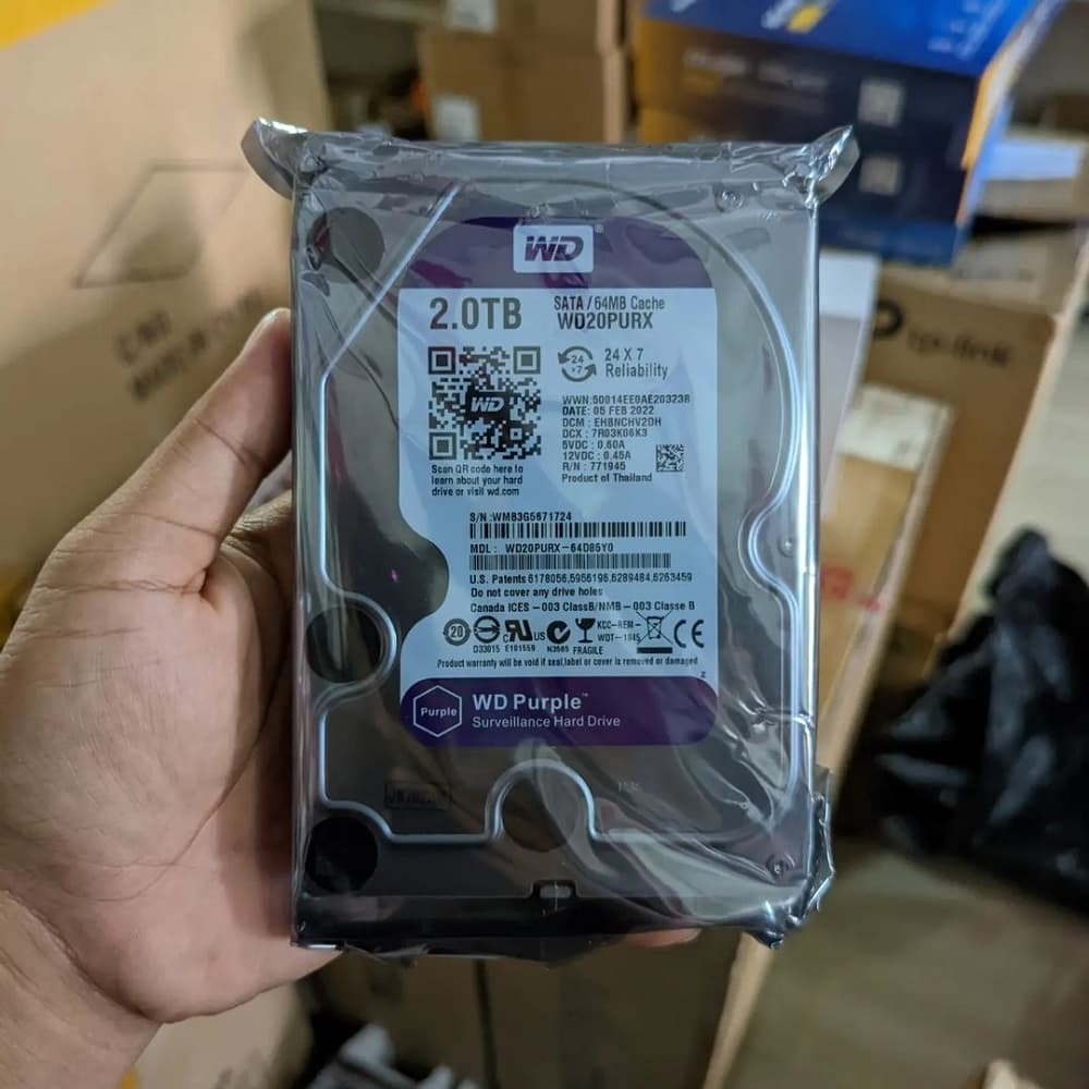 هارد وسترن 2 ترابایت بنفش Purple 2TB WD20PURZ — تصویر ۷