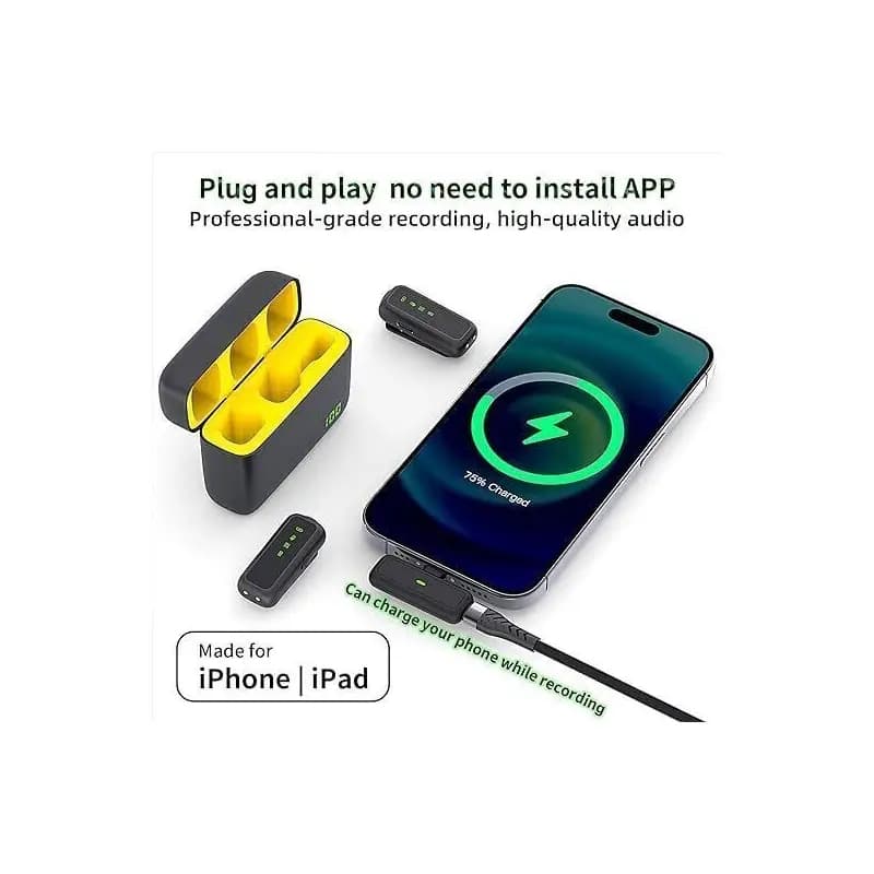 میکروفون یقه ای بی سیم مدل SX6 dual — تصویر ۳
