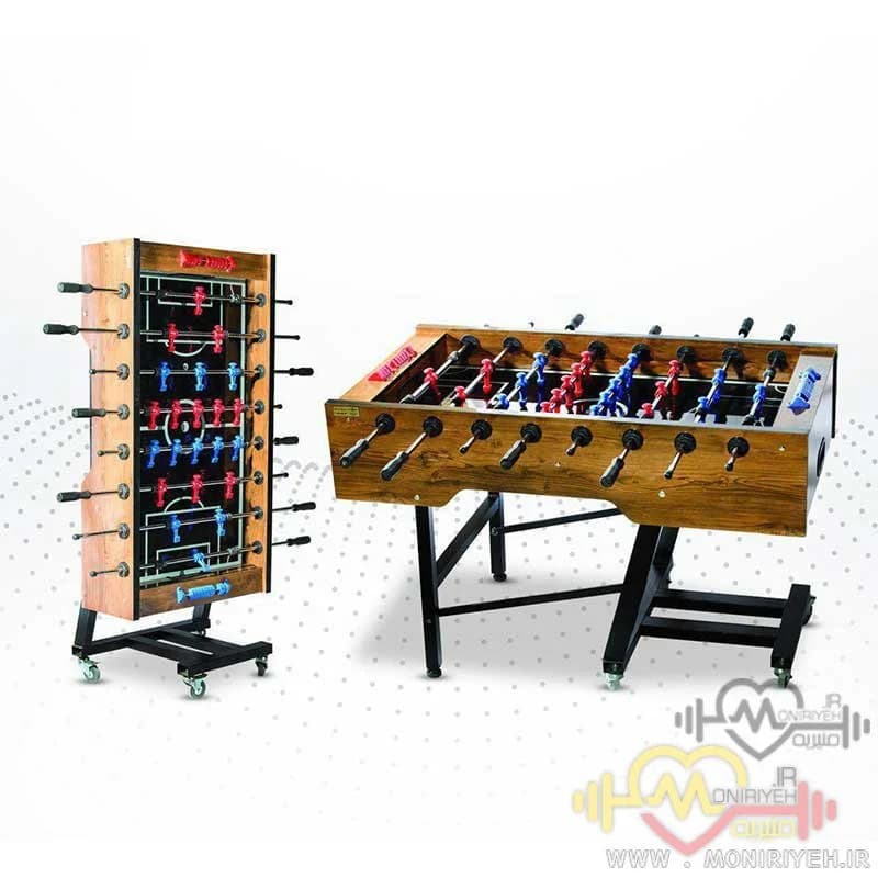 فوتبال دستی کف شیشه پایه تاشو چرخ دار ST16 — تصویر ۳