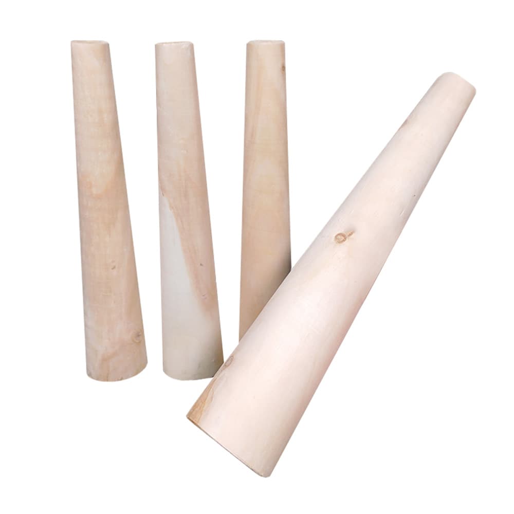 پایه میز چوبی مخروطی 20 سانتی متری خام کد D1-R20 – دیوان دکور — تصویر ۱۱