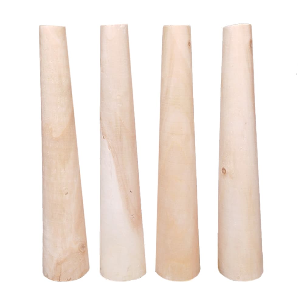 پایه میز چوبی مخروطی 20 سانتی متری خام کد D1-R20 – دیوان دکور — تصویر ۸
