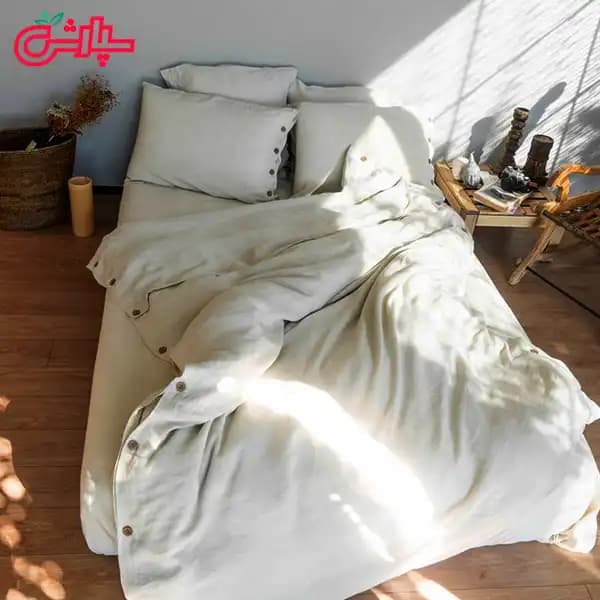 روتختی کاوری ساده کرم روشن پرایم – تمام کتان — تصویر ۱۱