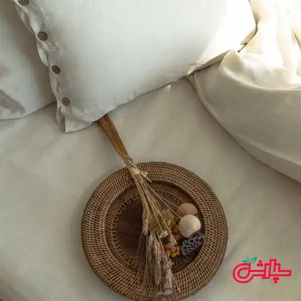 روتختی کاوری ساده کرم روشن پرایم – تمام کتان — تصویر ۱۲