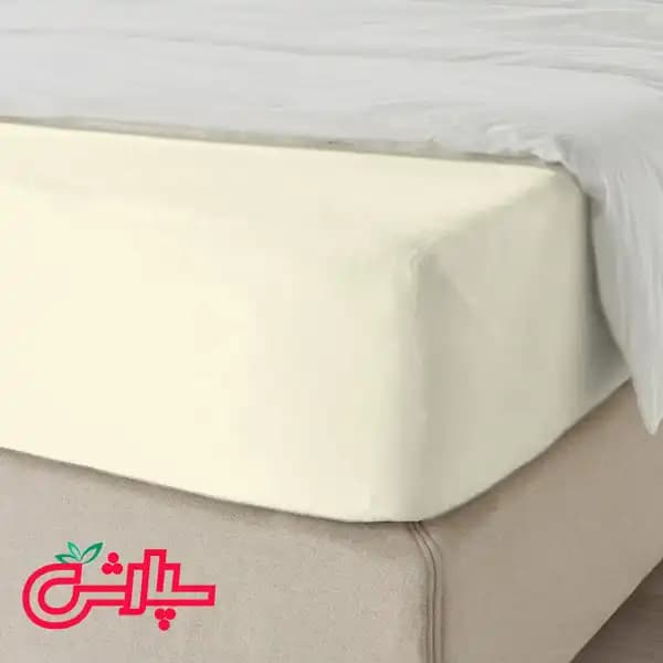 سرویس ملحفه ساده کرم نباتی – کتان