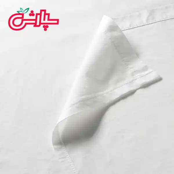 سرویس ملحفه ساده سفید کلاسیک – کتان