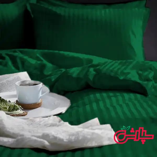 روتختی هتلی سبز تیره – نخ ژاکارد