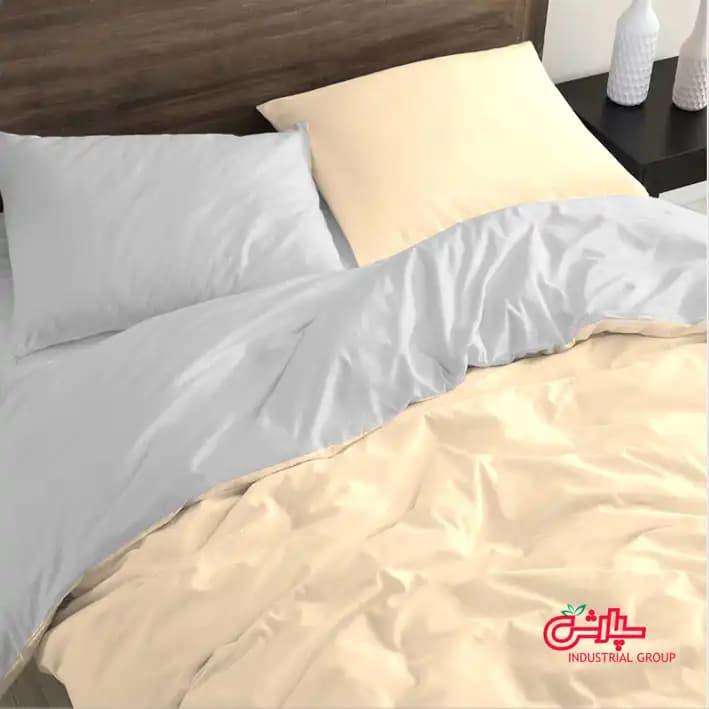 روتختی ساده گل بهی طوسی – تمام کتان — تصویر ۵
