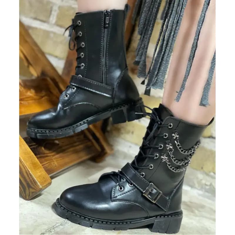 نیم بوت زنانه زنجیری کد 3946 — تصویر ۹
